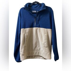 Billabong Men's Zip-Up Sweater in Blue and Tan